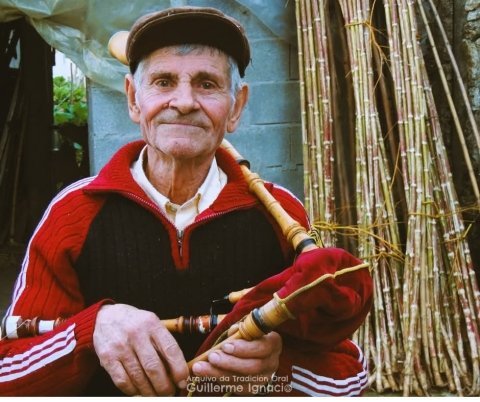 José Fernández Canosa “O Ghaiteiro do Piñeiro”. Fotografía Guillerme Ignacio
